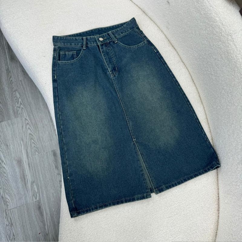 Product Introduction of Chân váy jeans lửng dưới gối bigsize nữ chất jeans mềm mịn không co giản thời trang - V5 Women 20