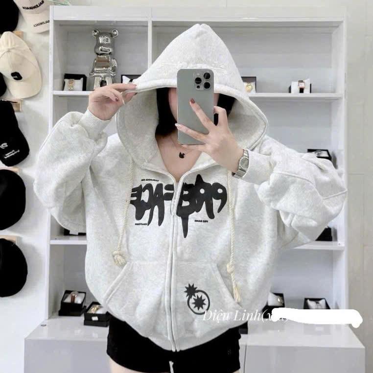 Product Introduction of Áo Khoác Hoodie Nam Nữ FREFACE Ngôi Sao In Nổi Siêu Xinh HOT Trend Jacket Menswear 5