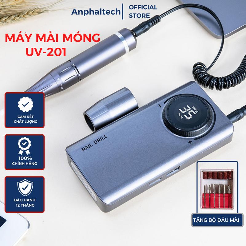  Máy Mài Móng Manicure UV201 Máy Mài Nail Tích Điện Mini Cầm Tay Cao Cấp - Bảo Hành 12 Tháng Tặng Kèm Bồ Đầu Mài 