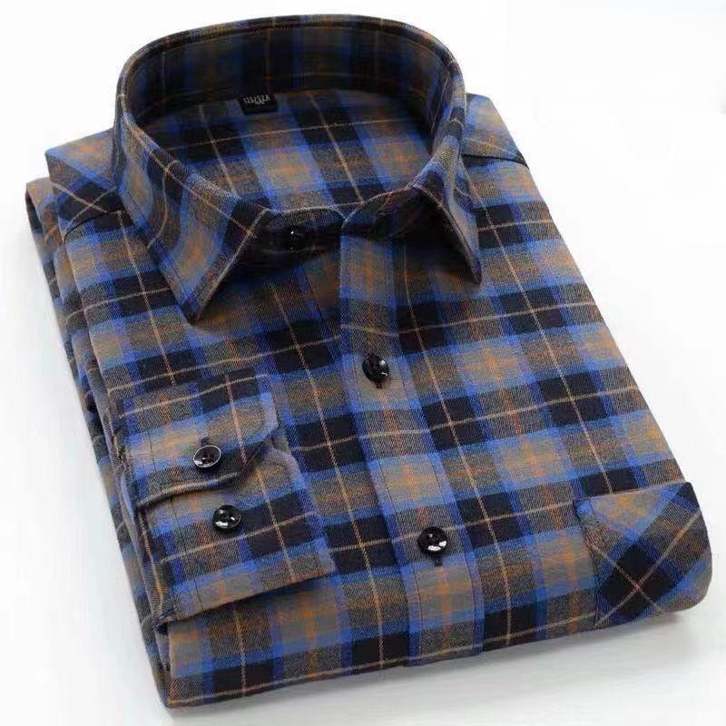  Áo Sơ Mi Dài Tay Bông Kẻ Sọc Dành Cho Nam Giới Trung Niên Phong Cách Công Sở Thường Ngày Chống Nhăn Chống Bắn Gốc Thích Hợp Cho Bố Mặc Dài Tay 