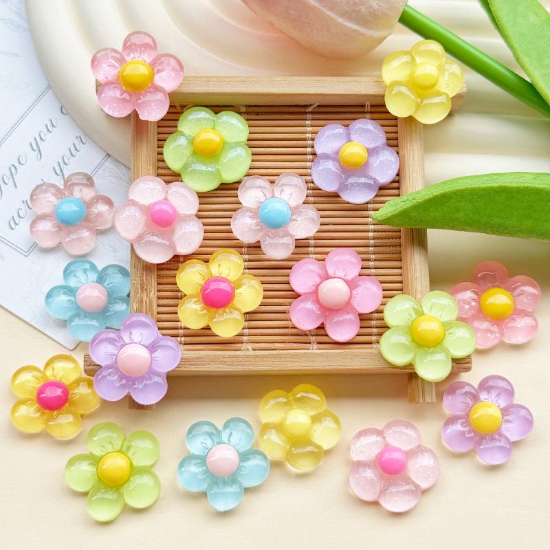 Phụ Kiện Tự Làm Bằng Resin Dòng Hoa Năm Cánh, Thiết Kế Mờ, Thích Hợp Cho Vỏ Điện Thoại, Crocs, Miếng Dán, Kẹp Tóc Và Vật Liệu Phụ Kiện Tóc Diy 0