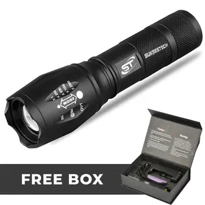 Suksestech Senter LED Zoom In Zoom Out Aluminium Baterai Satu Mode Tahan Lama Free Charge Baterai  - T669
