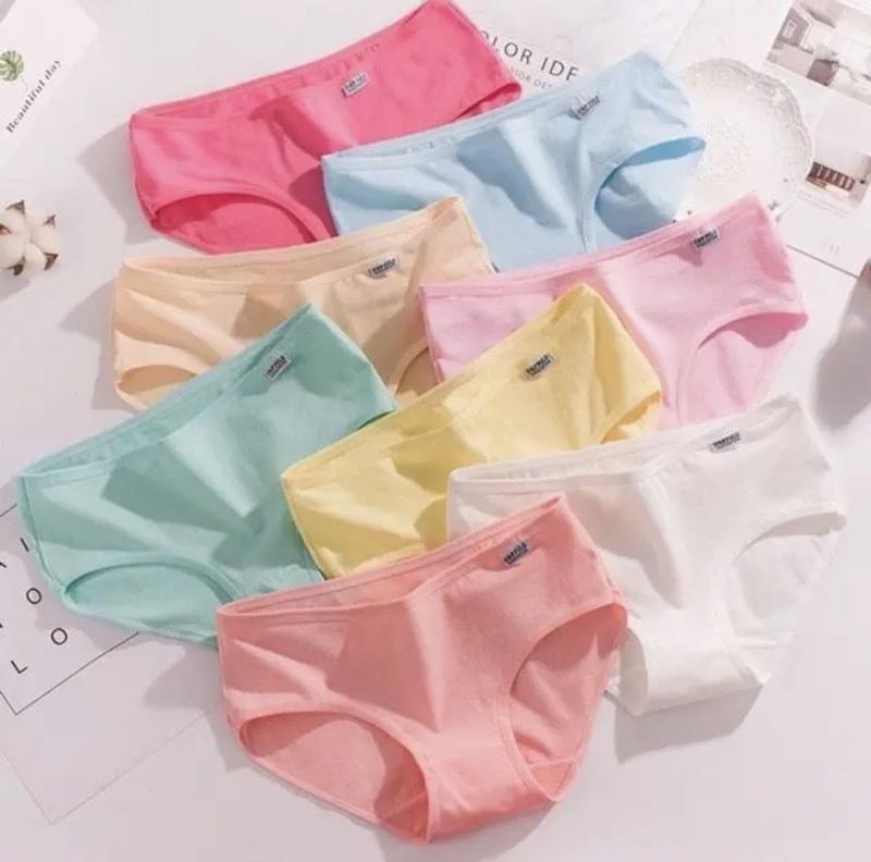 American flag 6Pcs women's Plain Underwear Girls panty 12Pcs good quality Hip-covering breathable and comfortable Cotton Womenswear Lady Innerwear Basic Minimalist Everyday 3