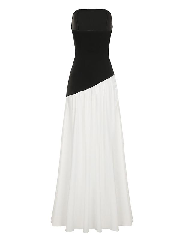 Women's Colorblock Split Thigh Tube Dress, Elegant Strapless A Line Dress for Party Holiday Wedding Guest, Ladies Summer Clothes, Womenswear 6