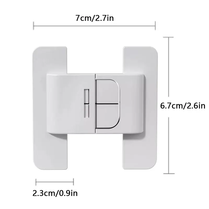 Khóa tủ lạnh cho bảo vệ an ninh trẻ em, 2 cái, Khóa an toàn cho cửa tủ Đồ Nội Thất gia đình, Khóa tủ khóa bình nước chống mở 7