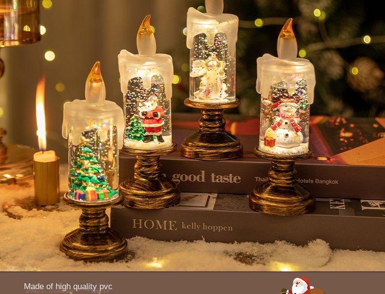 Product Introduction of New Christmas Decorations Candle Lights Snowflake Lights Christmas Crystal Ball Lights Creative Christmas Gifts 6