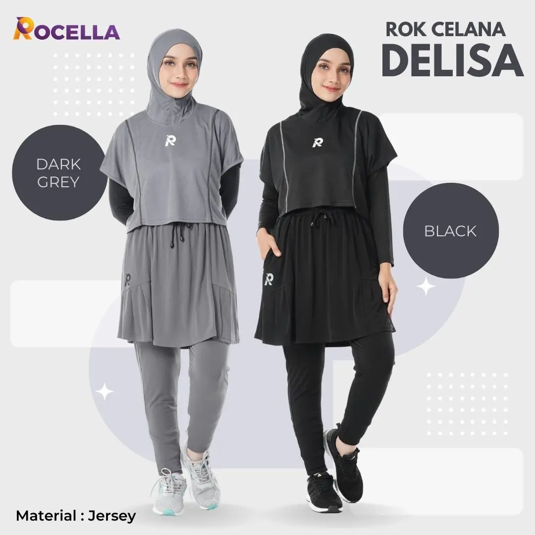 SATU SET ROK CELANA DELISA DAN HIJAB GLORIA