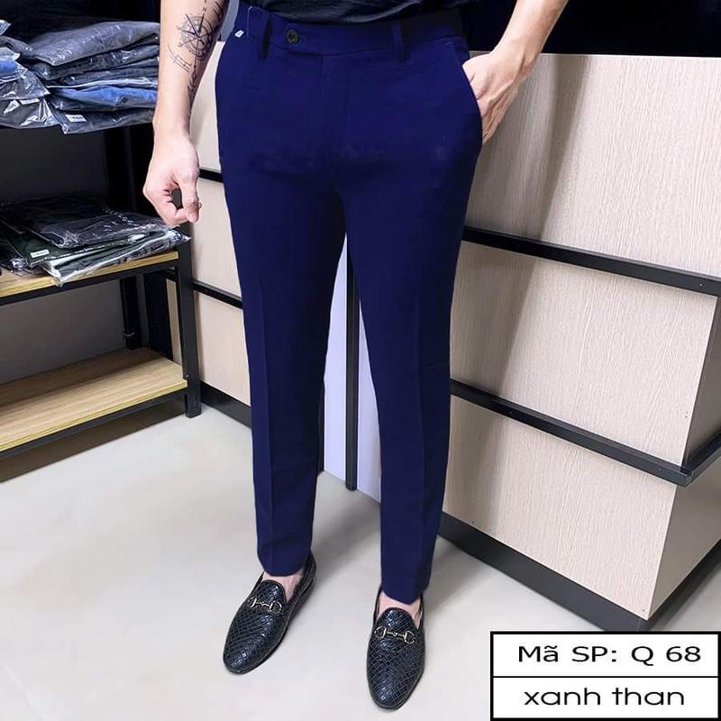 Quần tây nam màu trắng tinh sang trọng lịch lãm chất vải tuyết mưa ống côn co giãn dáng ôm body quana  unam Menswear Pants 4