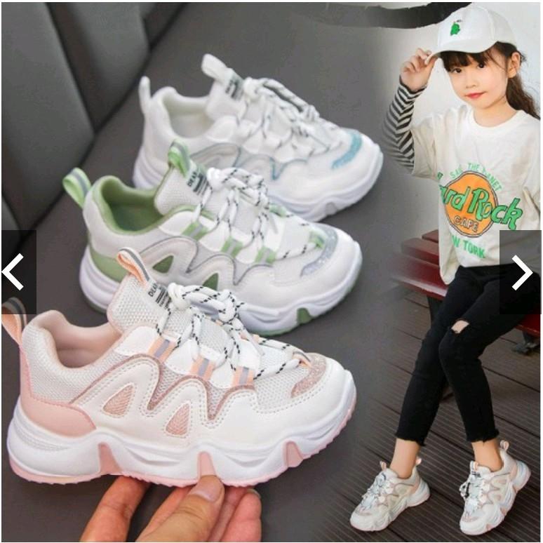 Zig Zag Non LED Sepatu Anak Import Kids Shoes Sneakers size 26-37 usia 3-9 Tahun Fashion 1