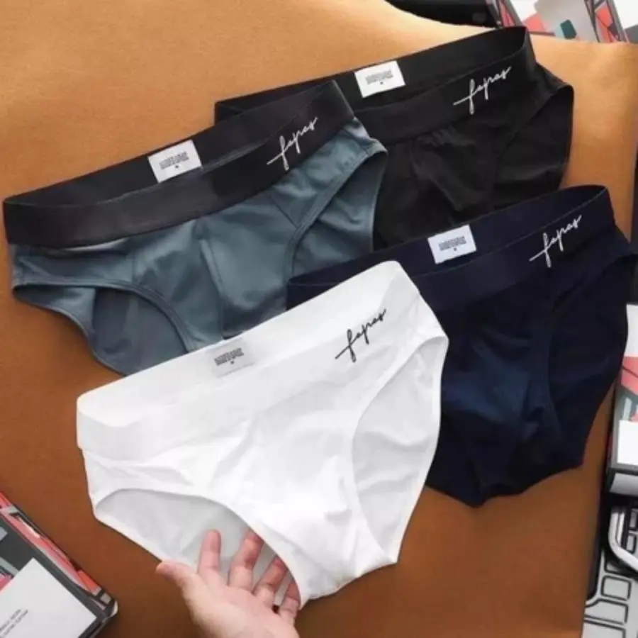 Combo 5 quần sịp nam chữ ký, quần sịp tam giác chất liệu thun lạnh co giãn 4 chiều, Quần Boxer sịp nam Menswear