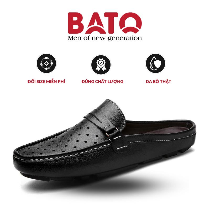 Giày lười sục nam da bò mềm mại mùa hè ôm chân phong cách hiện đại GD17 DéP Shoes