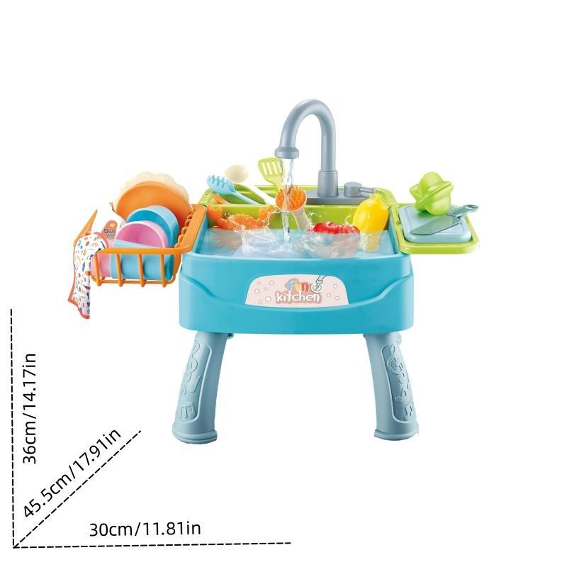 Kitchen Sink Toy with Water Supply, Pretend Play Dishwasher Toy, Teen's Kitchen Playthings, Fun Kitchen Accessories 1