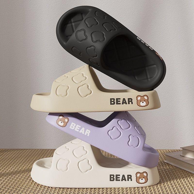 Product Introduction of Ready to ship casual sandals, Winnie the Pooh style, soft soles suitable for both men and women.#2406 7