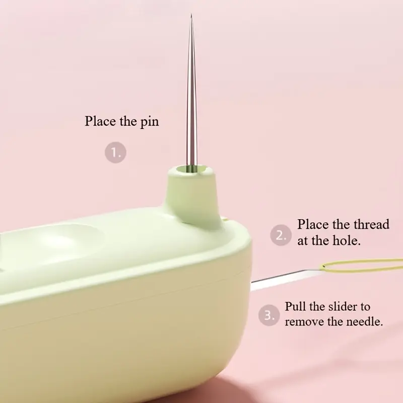 Kim chỉ thêu chỉ dễ dàng, Bộ 3 cái, Phụ kiện may tay đa chức năng, với máy rạch đường may tích hợp, tẩy đường may và máy khâu, Màu sắc Ngẫu nhiên, Thích hợp cho người cao tuổi 4