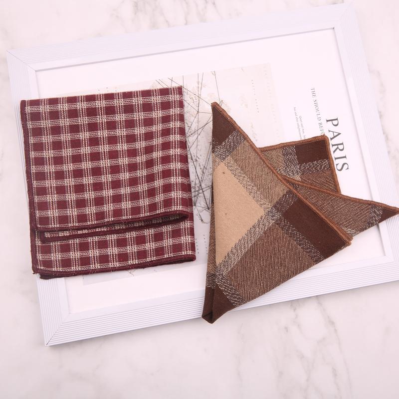Product Introduction of 23cm Retro Suit Cotton Pattern Autumn Winter Small Men's Pocket Square Korean Edition Personalized Chest Towel Suit Accessories 12
