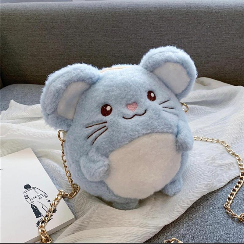 Túi Đeo Chéo Gấu Bông Hình Con Chuột Dây Xích - Túi Đeo Vai Xinh Xắn Bag Nữ Women