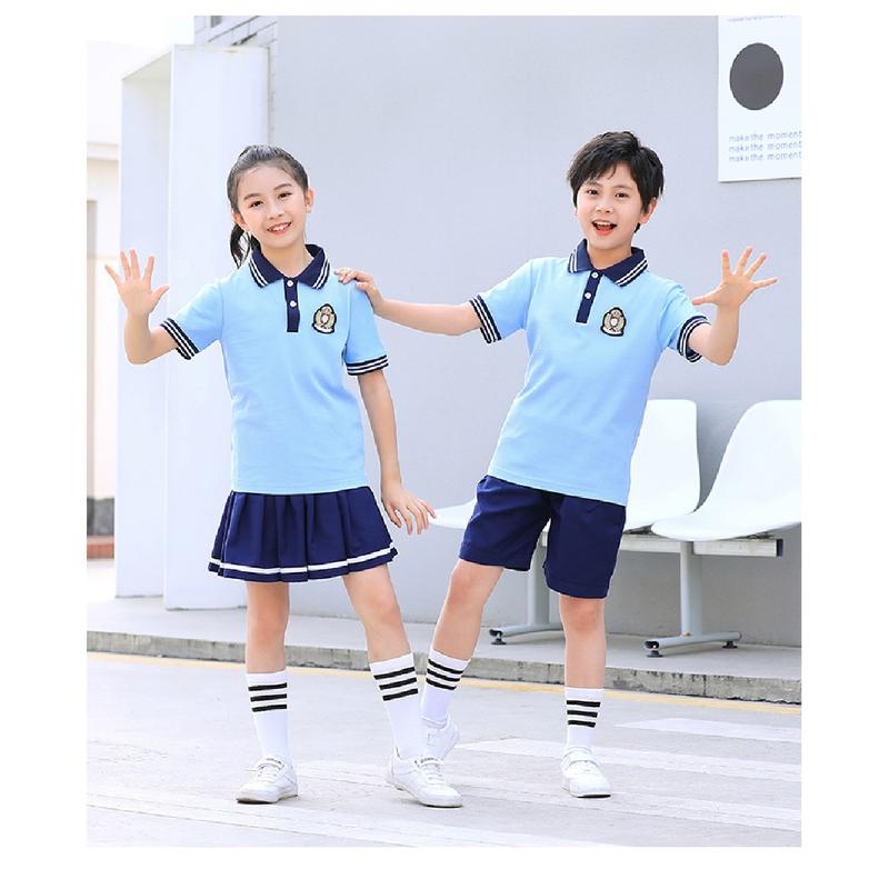 Product Introduction of New Summer Uniform Set for Primary School Students, Kindergarten Sports Style Fashion School Uniform, Group Performance Costume 21