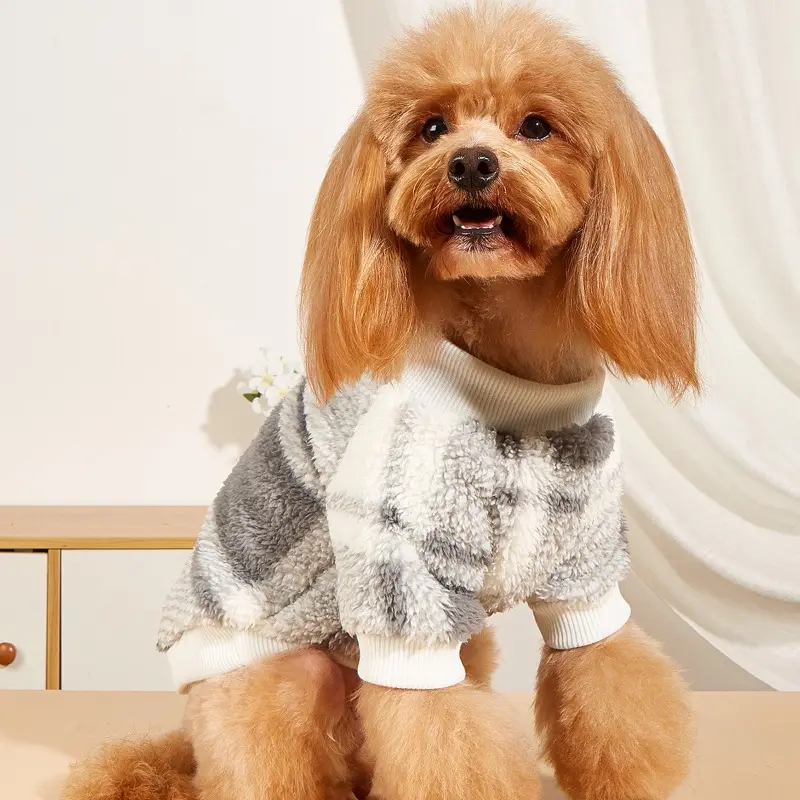 Warm Plush Pet Sweater for Small and Medium Dogs and Cats - Perfect for Cold Weather