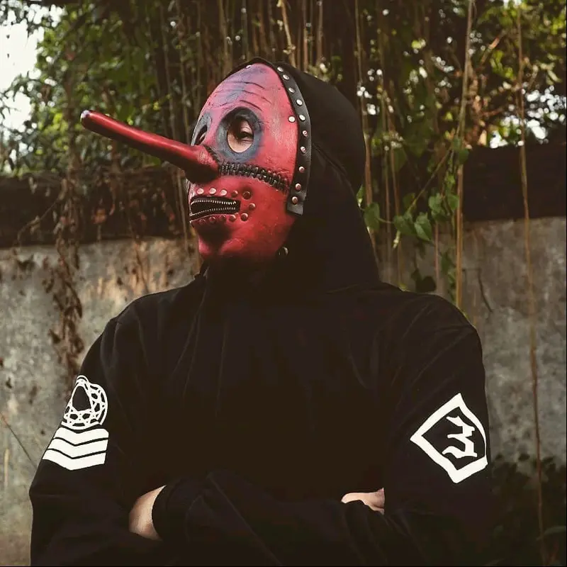 Topeng Chris Fehn merah Slipknot Halloween 6