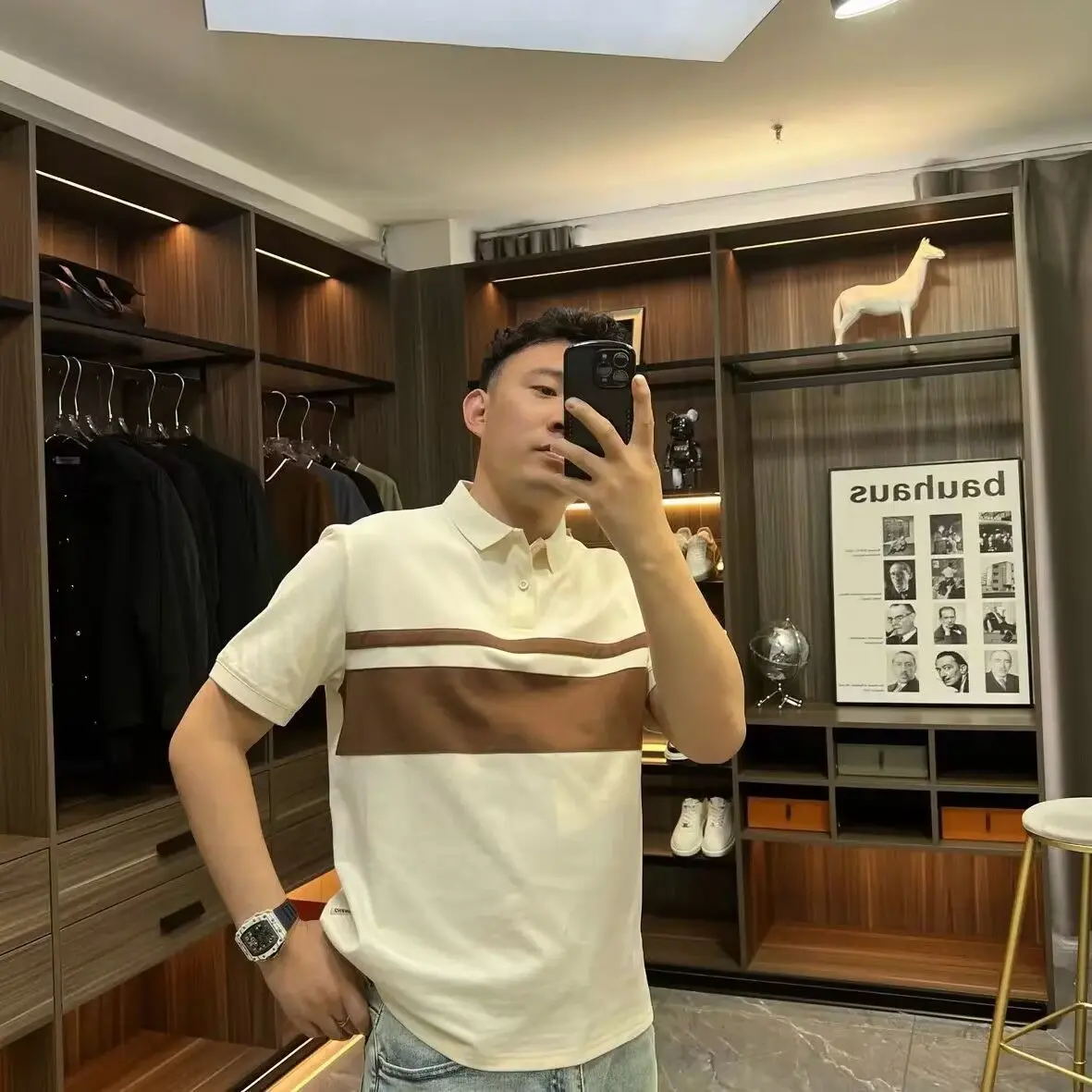 Áo Polo, Cao Cấp Và Thời Trang, Áo Thun Nam Ngắn Tay, Xu Hướng Mới Mùa Hè, Nhiều Màu, Thường Ngày Và Dễ Phối Đồ, Thiết Kế Đơn Giản, Cổ Bẻ Áo, Áo Thun Tay Lửng