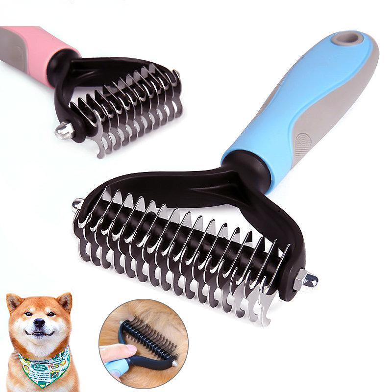 View of Dog Comb Cat Brush Pet Hair Removal Comb for Dogs Cat Dematting ...