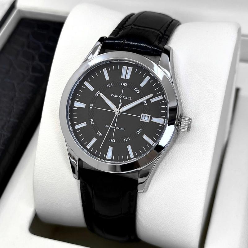 Đồng hồ nam dây da PABLO RAEZ S159 chính hãng dạ quang chống nước thời trang 40mm CARIENT