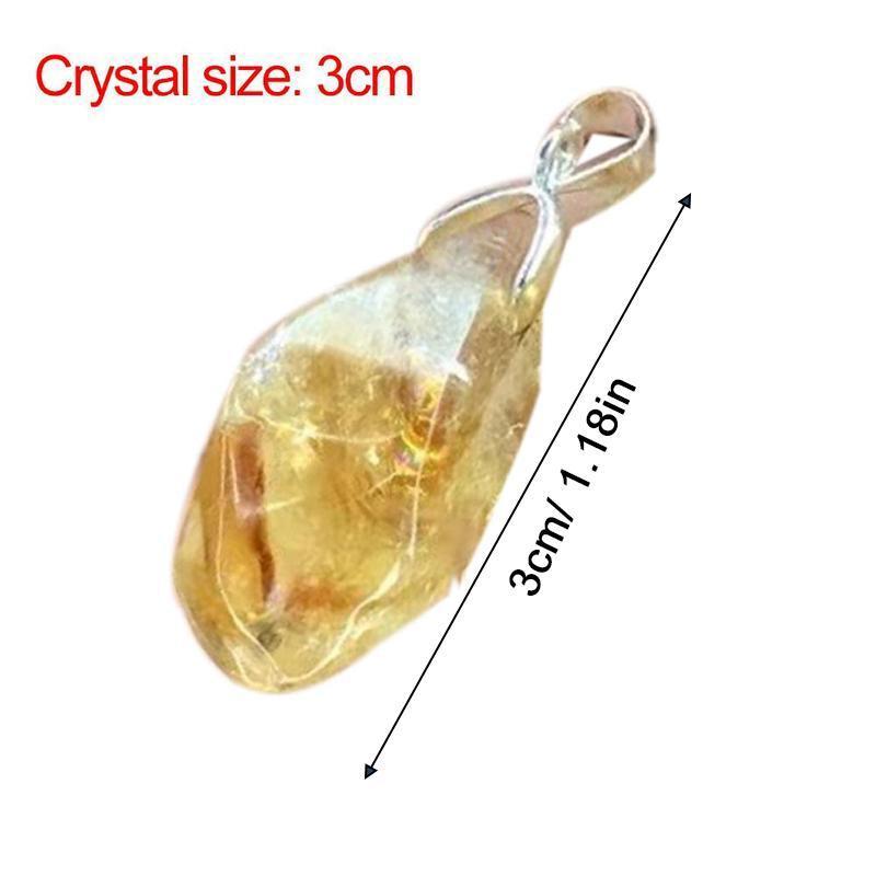 Product Introduction of Mặt Dây Chuyền Tháp Màu Vàng, Đá Thô Citrine, Đá Thô Bất Đối Xứng F0Y0 0