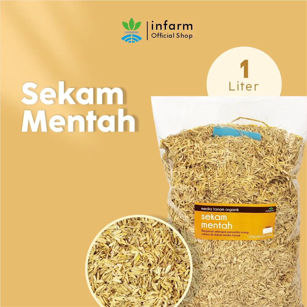 Sekam Mentah 1 liter Infarm Tanah