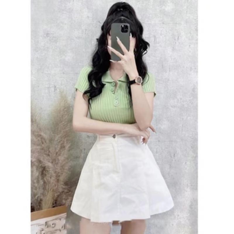 Quần giả váy ka ki dáng chữ A  mềm đẹp mặc đi làm đi chơi đều xinh Nữ Women Nâu 4