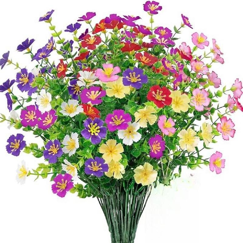 Product Introduction of Artificial Daisy Bouquet, 6 Counts Colorful UV Resistant Faux Flower Bouquet, Decorative Fake Flower for Home Garden Party Wedding Balcony Outdoor 11