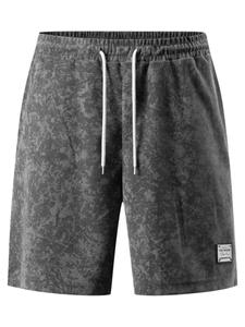 Men's Solid Drawstring Waist Shorts, Loose Casual Elastic Waist Shorts for Summer, Men's Bottoms for Daily Wear