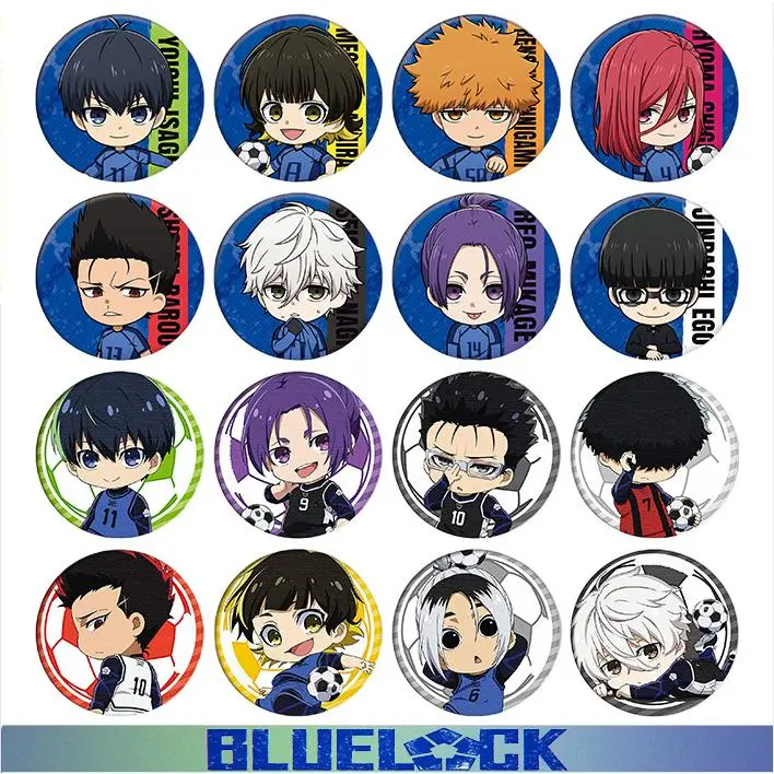BLUE LOCK Badge Anime Peripheral Pendant Badge Blue Restricted Area Chest Badge