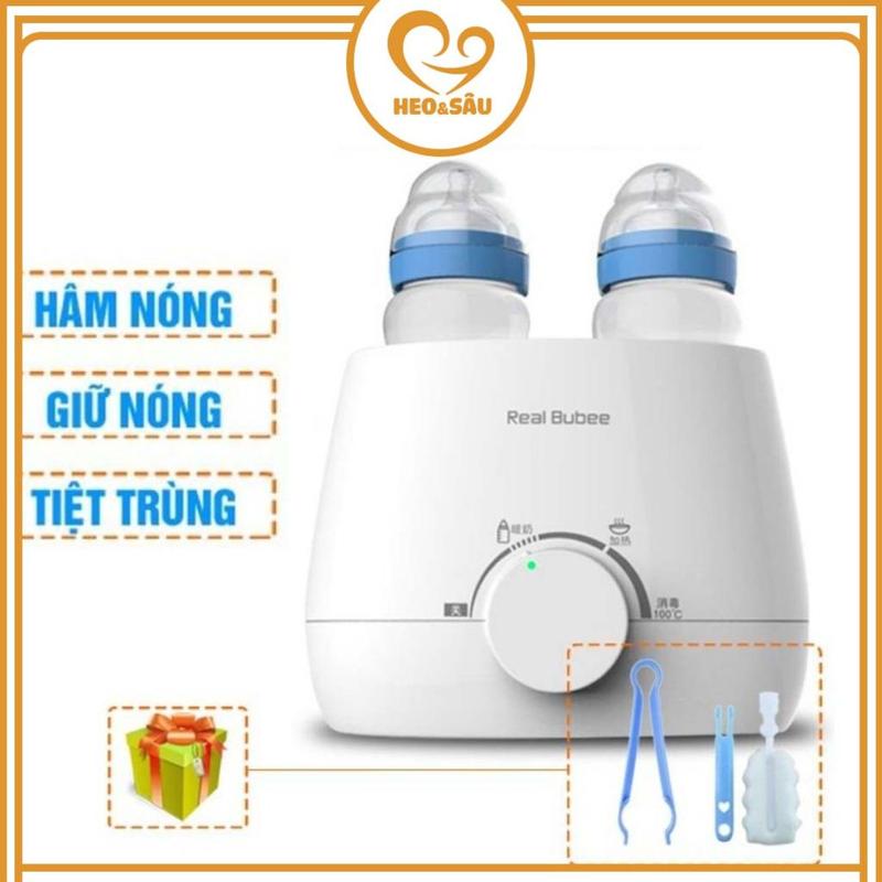 (Kèm Ổ Nối và Ưu Đãi Trên Live) Máy Hâm Sữa - Máy Tiệt Trùng Bình Sữa Cho Bé Real Bube