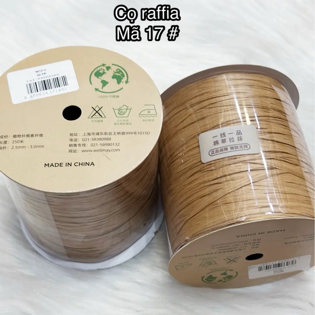 Sợi cọ raffia móc nón túi