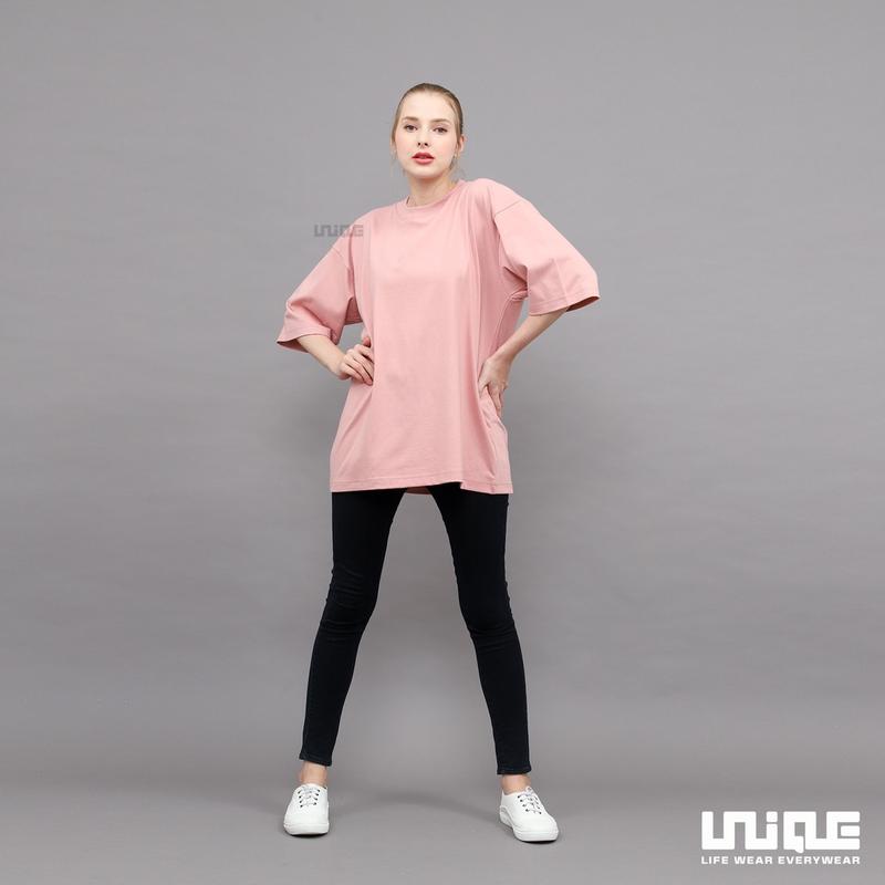 Kaos Oversize Basic Wanita Pink Baby 1