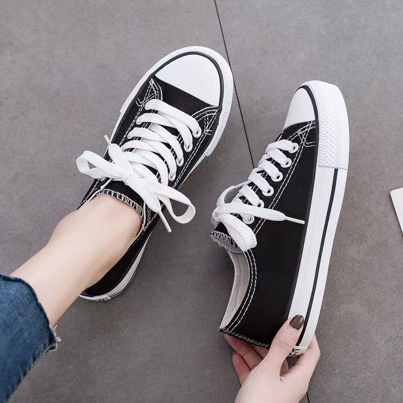 Giày Vải, Phong Cách Thường Ngày Dễ Phối Đồ Giày Trắng Mới, Thích Hợp Cho Học Sinh Và Cặp Đôi, Giày Thể Thao Nữ Ulzzang, Phong Cách Hàn Quốc, Được Năm Người Ca ngợi, Năm 2025, 26000 Người 6