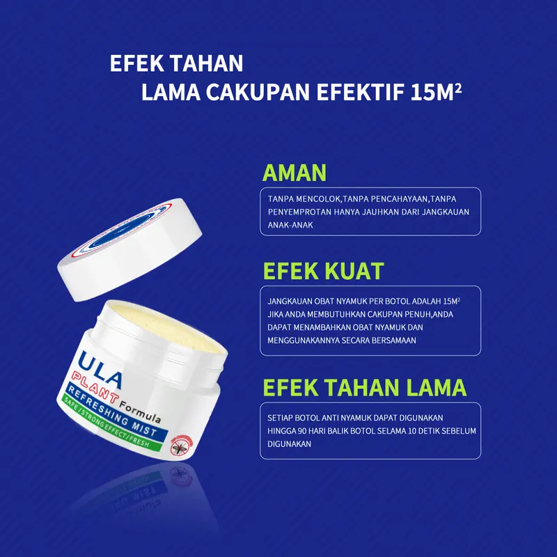 [3Pcs] ULA REFRESHING MIST 50ML*3 Repelling Mosquitoes [BPOM] with Sereh Oil External Use Only x FYC 5