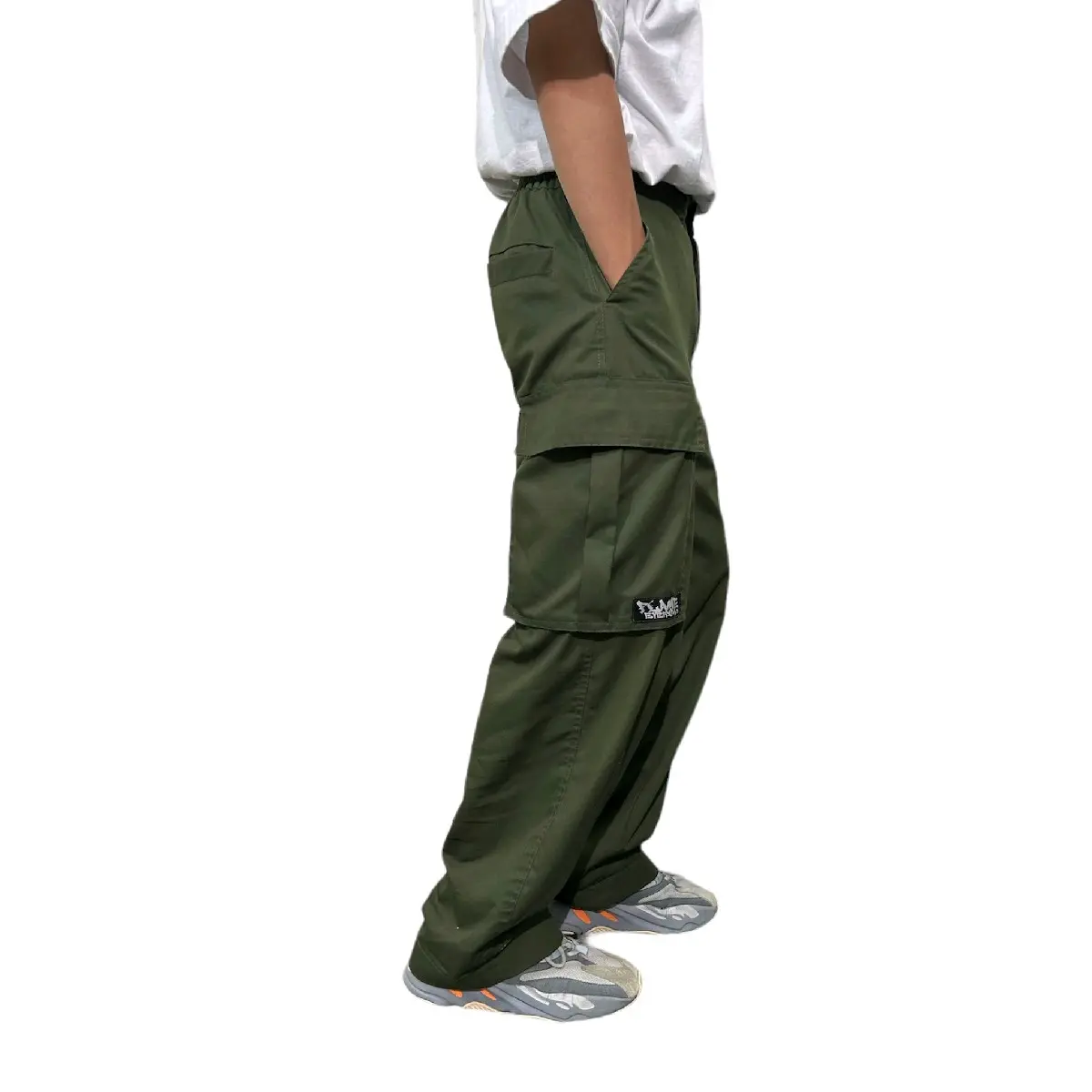 Celana Cargo Baggy Olive Flame Everyday Twill