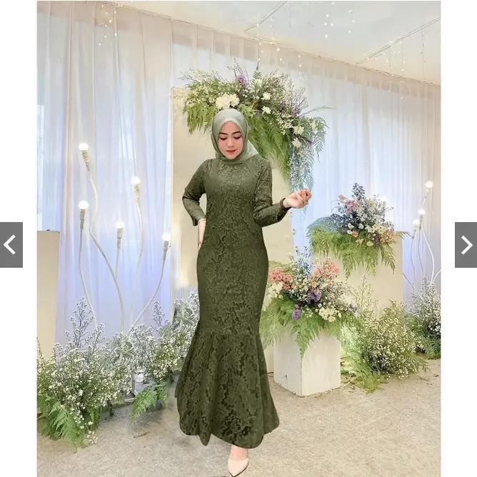Share: ANGEL BRUKAT MAXI DRESS DUYUNG rD / BUSANA KONDANGAN FASHION ANGEL BRUKAT DUYUNG 8