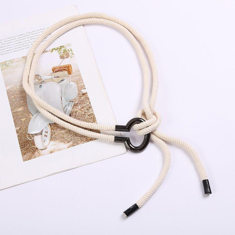 Product Introduction of Dây Chuyền Đeo Hông, Thiết Kế Dây Cotton Đơn Giản Và Dễ Phối Đồ Thắt Lưng Mỏng Thắt Nút Vòng, Dây Thắt Lưng Trang Trí, Màu Trắng Rừng, Phong Cách Mới, Thích Hợp Cho Trang Phục Thường Ngày 7