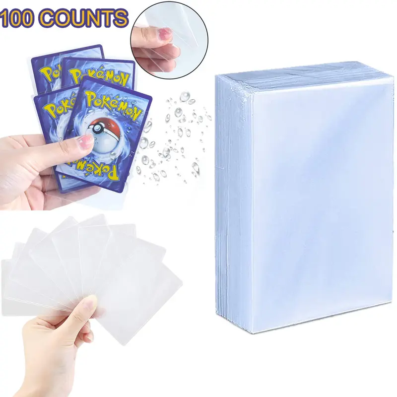 100Pcs Protector Cards Transparent Playing Game Display Card Sleeves(64*89)/(65*90)  - TikTok Shop Singapore