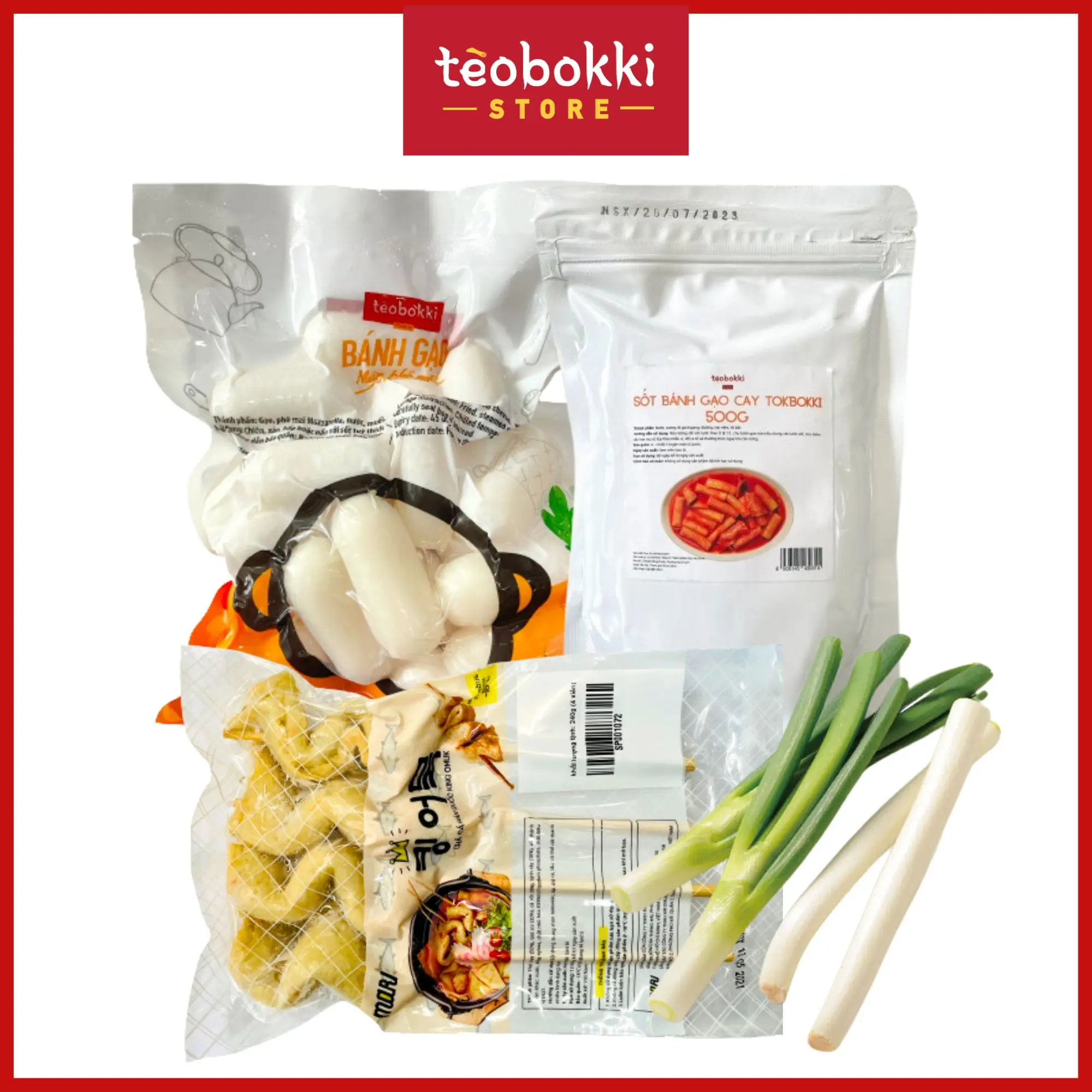 [SHIP HCM] Combo nấu bánh gạo cheese tokbokki kèm sốt và chả cá