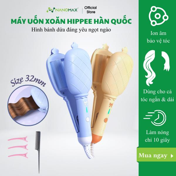 Máy Uốn Tóc Xoăn Sóng Nước Nanomax D33 Size 32 Uốn Hippee - Tạo Sóng Nước Tự Nhiên