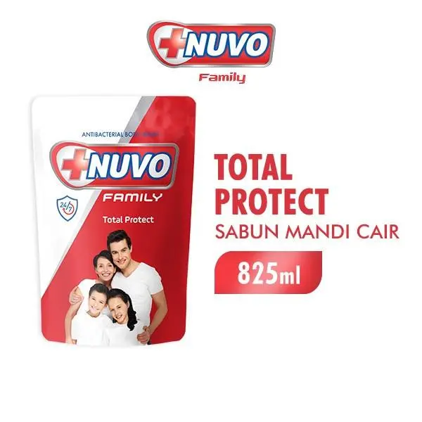 [DAPAT 2] Nuvo Family Sabun Mandi Cair Merah Total Protect Pouch 825 ml 825ml 1pcs 2pcs dbb 1