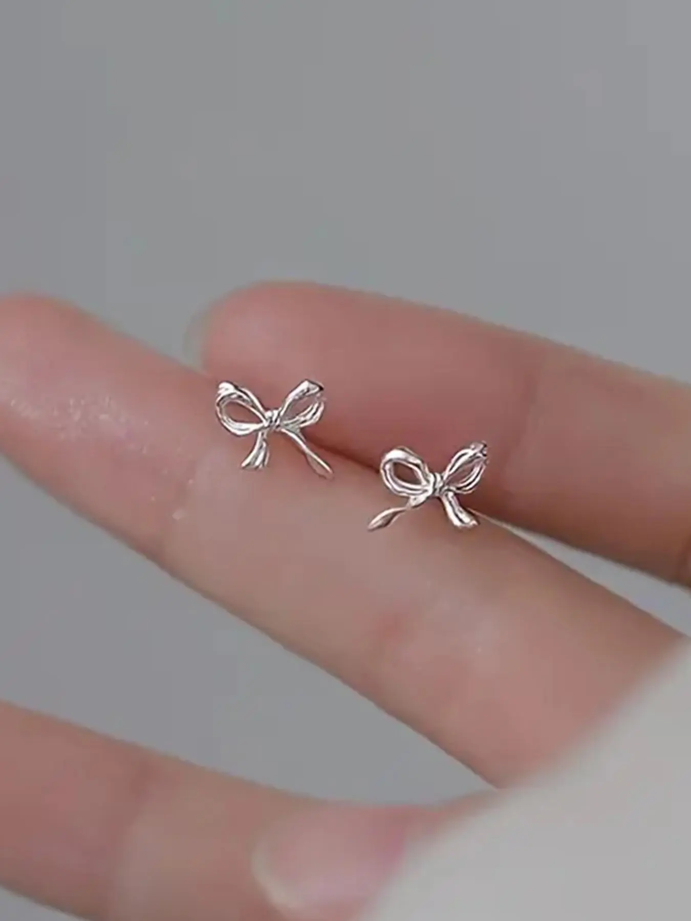 Summer 2024 Cute Bow Decor Stud Earrings for Women, Fashionable Summer Jewelry, Clean Girl Jewelry, Casual Jewelry for Party, Daily Clothing Decor,    for  Gift