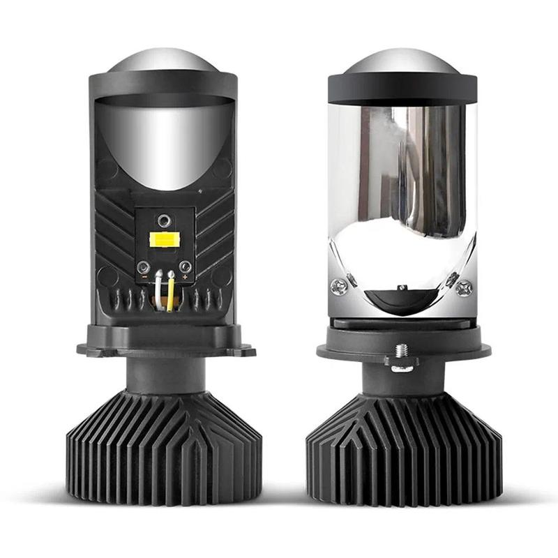 Product Introduction of Y6 Turbo Fan H4 LED Headlights Car H4 Mini Projector Lens 6000K Super Bright 20000LM Hi Lo Beam Bulb LED Lights Car Light Lamp 3