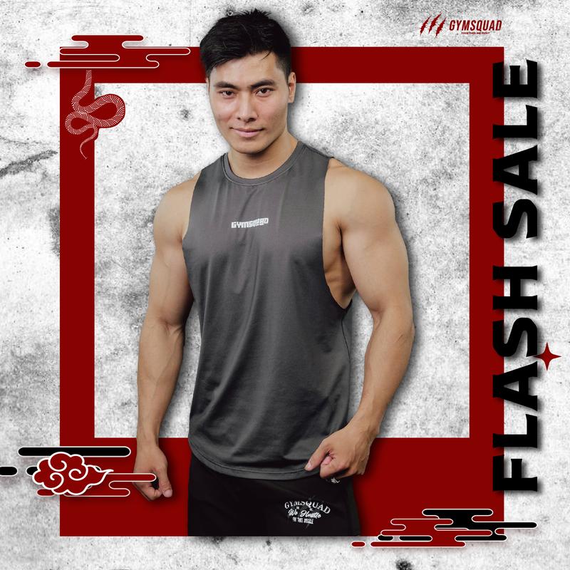 Áo khoét Tanktop Evolution GYMSQUAD (Không đường may viền nách) Tập Gym Nam GYMSQUAD - Chất Liệu Polyester Cao Cấp, Thoáng Khí, Co Giãn 4 Chiều áo sâu