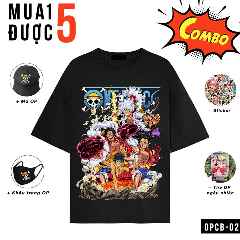 Combo hủy diệt - mua 1 được 5 | Áo thun One piece, áo phông in hình Onepiece Luffy Zoro Sanji ACE Menswear Nam 1