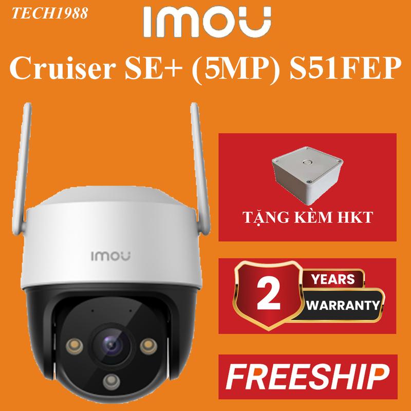 Camera Imou Ngoài Trời Cruiser SE+ 5M - S51FEP và 3M - S31FEP l Xoay 360 l Có Màu Đêm l Đàm thoại 2 chiều I Bảo hành 2 năm Đèn box  wifi cam  imou 4k camera  imou