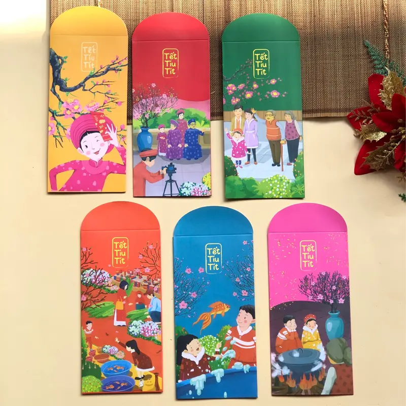 Hộp lì xì gieo quẻ 12 thẻ, lì xì tết truyền thống , tíu tít, tết đong đầy, phát tài phát lộc 2024, thiết kế riêng độc đáo, hình in sắc nét, chất liệu dày dặn - vpp Diệp Lạc (sỉ/lẻ) 5